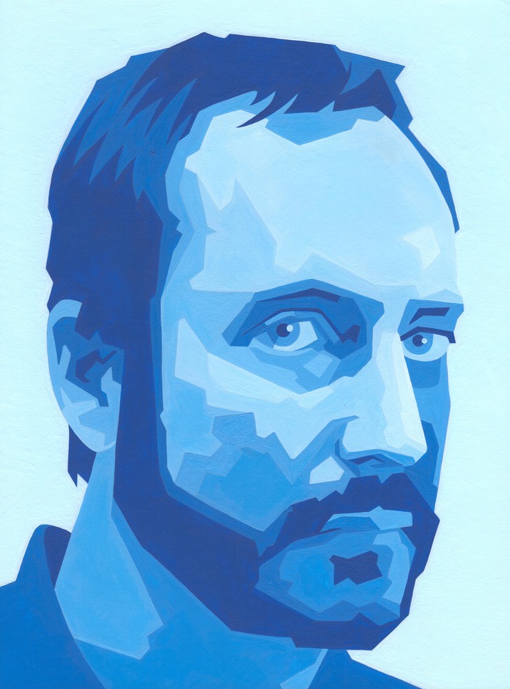 John Calvin Acrylic Self-Portrait 2014 Edit