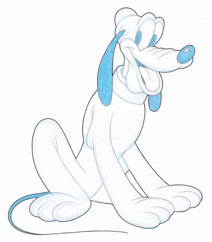 Pluto Sitting and Smiling