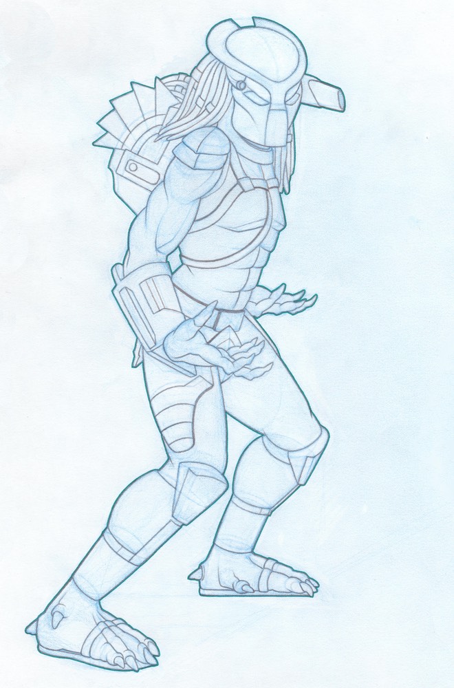 Predator Model Kit Drawing